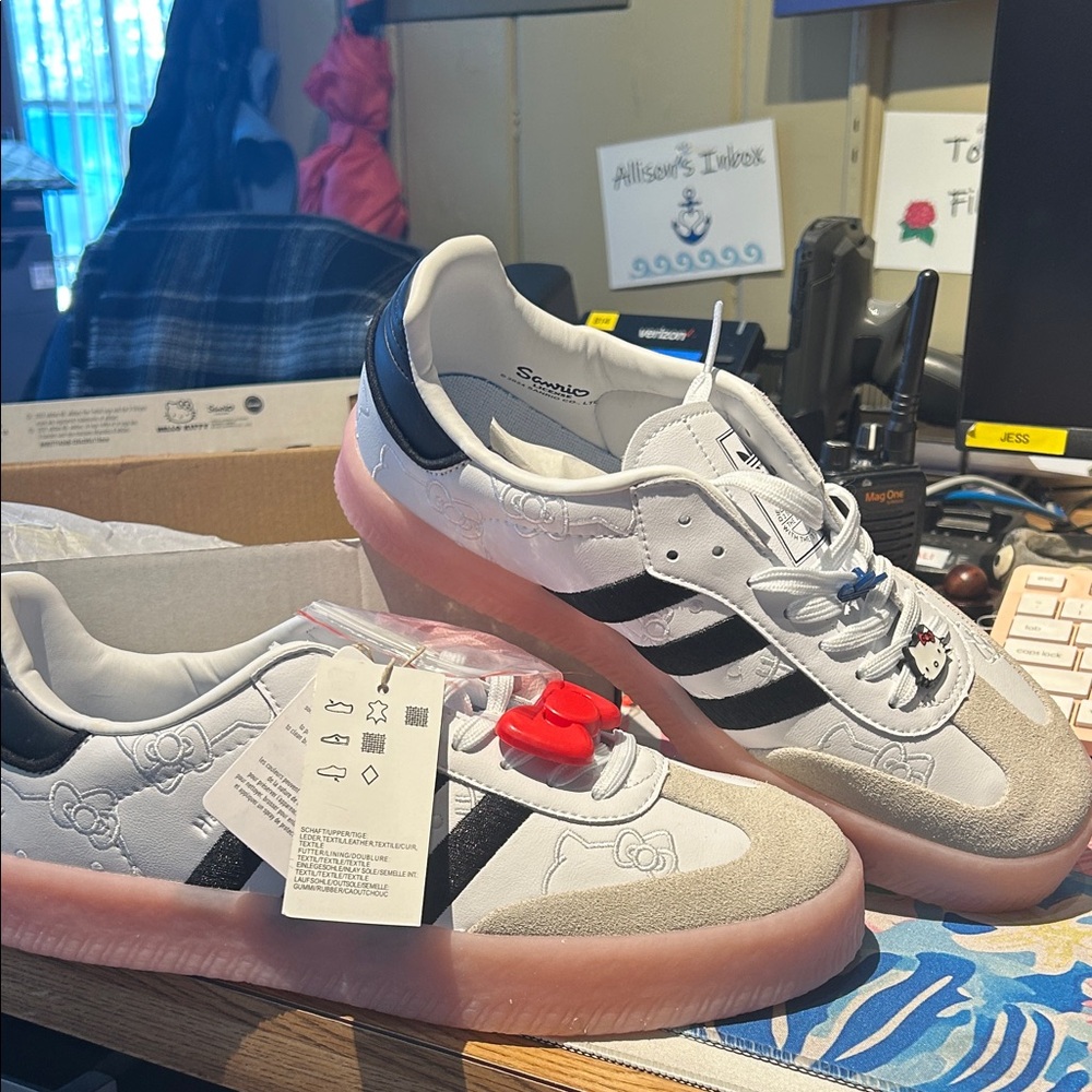 Adidas Hello Kitty Sneakers with Pink and Black Accents
